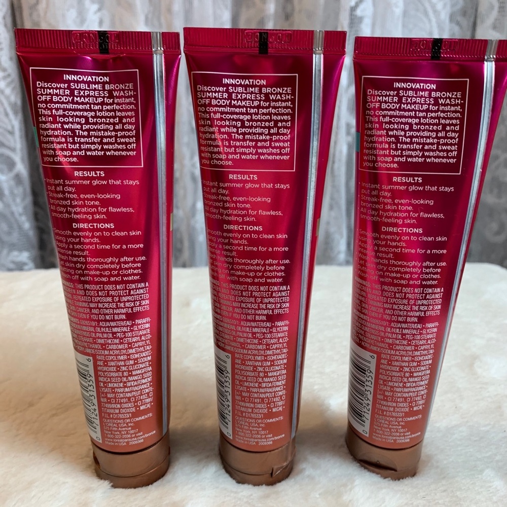 L’Oreal Paris Tanning Lotion Medium Lot of 3